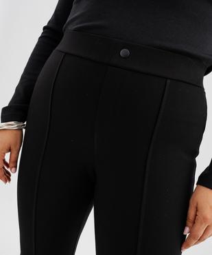 Pantalon en maille milano coupe flare femme grande taille vue2 - GEMO (G TAILLE) - GEMO
