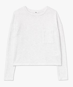 Haut de pyjama à manches longues en maille fine femme vue4 - GEMO(HOMWR FEM) - GEMO