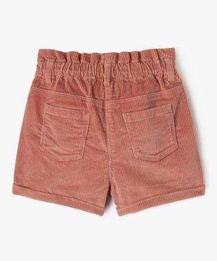 Short en velours côtelé fille vue3 - GEMO (ENFANT) - GEMO