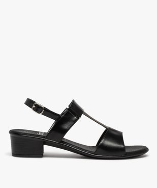 Sandales femme confort unies à talon carré vue1 - GEMO (CONFORT) - GEMO