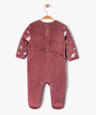 Pyjama dors-bien en velours bébé fille - Petit Béguin vue4 - PETIT BEGUIN - GEMO