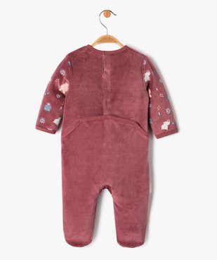 Pyjama dors-bien en velours bébé fille - Petit Béguin vue4 - PETIT BEGUIN - GEMO