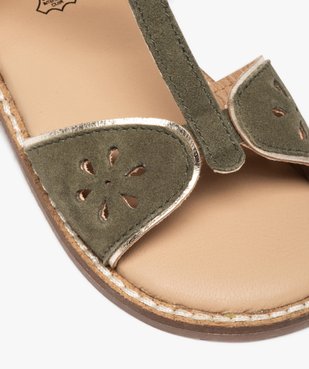 Sandales fille dessus cuir retourné à talon fermé – NA! vue6 - NA! - GEMO