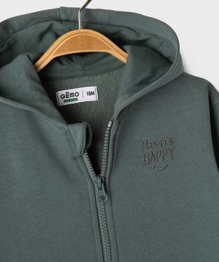Sweat zippé à capuche bébé garçon vue2 - GEMO 4G BEBE - GEMO