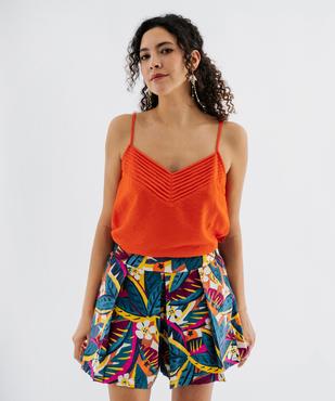 Top à bretelles en viscose femme vue1 - GEMO 4G FEMME - GEMO