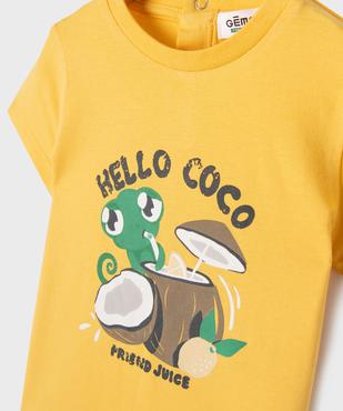Tee-shirt manches courtes avec motif humoristique bébé garçon vue2 - GEMO 4G BEBE - GEMO