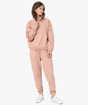 Sweat femme à col zippé intérieur molletonné vue5 - GEMO(FEMME PAP) - GEMO