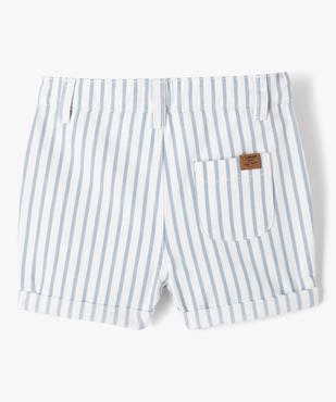 Bermuda bébé garçon en toile de coton vue3 - GEMO(BEBE DEBT) - GEMO