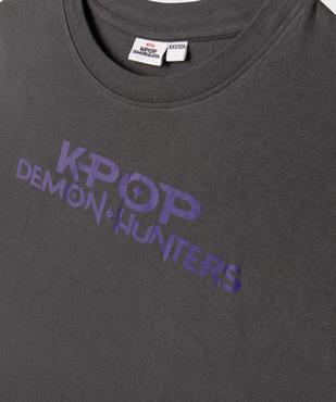 Tee-shirt manches courtes avec motif devant et dos fille - K-Pop Demon Hunters vue2 - KPOP DEMON HUNTERS - GEMO