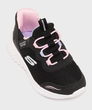 Baskets en toile pailletée faciles à enfiler fille - Skechers vue5 - SKECHERS - GEMO