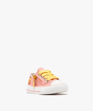 Baskets basses en toile à lacets et zip bébé fille vue3 - LOVELY WINGS GEMO FOR GOOD - GEMO