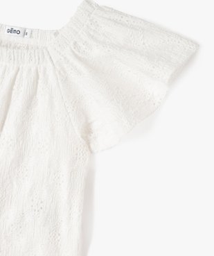 Blouse à manches courtes et col modulable en dentelle fille vue2 - GEMO (ENFANT) - GEMO