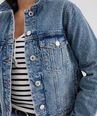 Veste en jean classique femme vue5 - GEMO 4G FEMME - GEMO