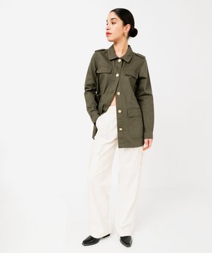 Pantalon cargo multi poches femme vue1 - GEMO 4G FEMME - GEMO