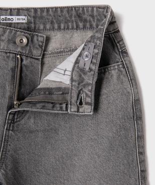 Short en jean droit et long à finition bord-franc fille vue2 - GEMO (JUNIOR) - GEMO