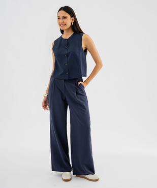 Gilet de costume sans manches femme vue4 - GEMO 4G FEMME - GEMO