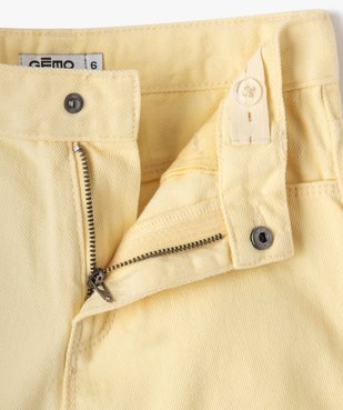 Short en denim taille haute fille vue2 - GEMO 4G FILLE - GEMO