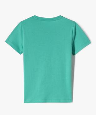 Tee-shirt à manches courtes en coton uni garçon vue3 - GEMO (ENFANT) - GEMO