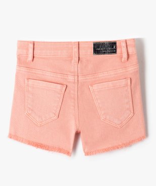 Short fille en jean avec bas à franges vue4 - GEMO (ENFANT) - GEMO