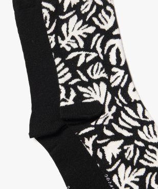 Chaussettes mi-hautes assorties femme (lot de 2) vue2 - GEMO(HOMWR FEM) - GEMO