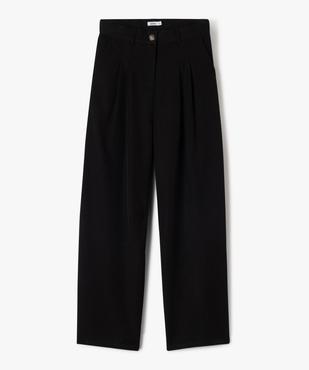 Pantalon en toile coupe large à pinces fille vue2 - GEMO (JUNIOR) - GEMO