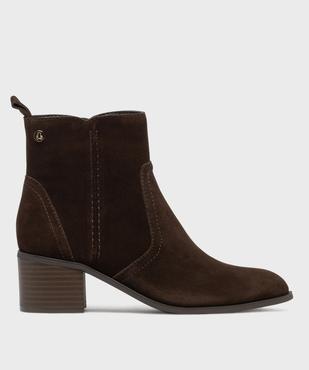 Boots à talon dessus cuir femme - LuluCastagnette vue1 - LULUCASTAGNETTE - GEMO