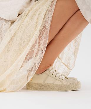 Baskets en toile à semelle plateforme en corde femme - LuluCastagnette vue7 - LULUCASTAGNETTE - GEMO