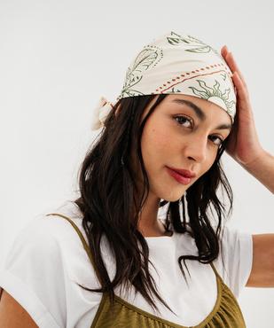 Foulard carré en satin imprimé femme vue4 - GEMO (ACCESS) - GEMO