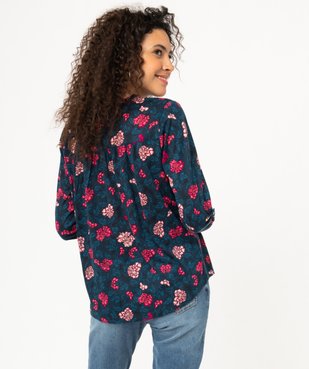 Tee-shirt à manches longues imprimé en polyester recyclé femme vue3 - GEMO 4G FEMME - GEMO