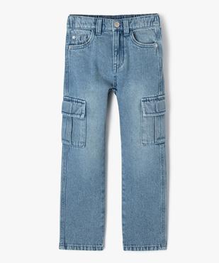 Jean cargo délavé à taille élastiquée réglable garçon vue8 - GEMO (ENFANT) - GEMO