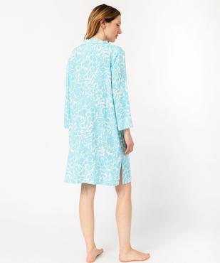 Chemise de nuit femme imprimée forme liquette à manches 3/4 vue3 - GEMO 4G FEMME - GEMO