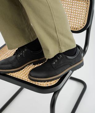 Derbies casual à semelle crantée homme vue1 - URBAN STEPS - GEMO