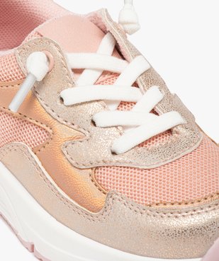 Baskets bébé fille unies en mesh avec détails irisés vue7 - LOVELY WINGS GEMO FOR GOOD - GEMO