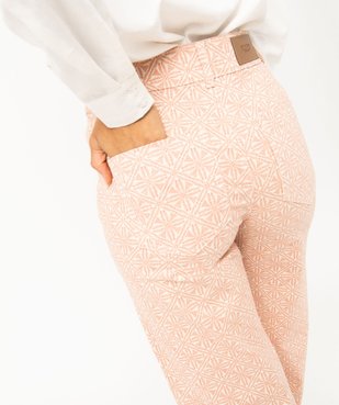 Jean « wide leg » taille haute imprimé femme vue2 - GEMO 4G FEMME - GEMO