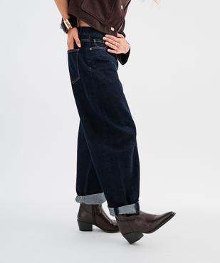 Jean wide leg taille haute femme vue2 - GEMO(FEMME PAP) - GEMO