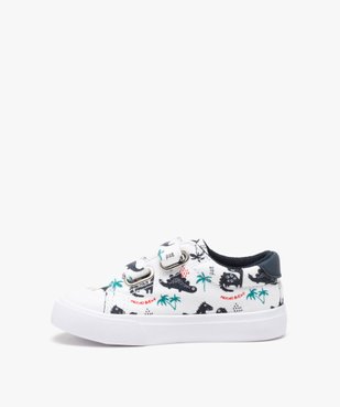 Tennis bébé garçon en toile imprimée dinosaures vue3 - GEMO 4G BEBE - GEMO