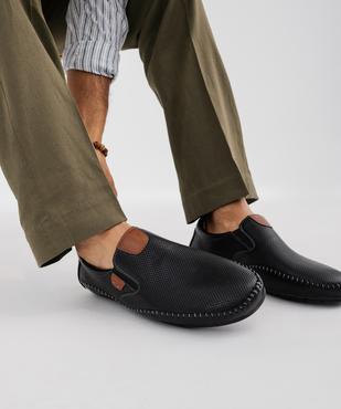 Mocassins slip-on avec semelle intérieure cuir homme - Urban Steps vue1 - URBAN STEPS - GEMO