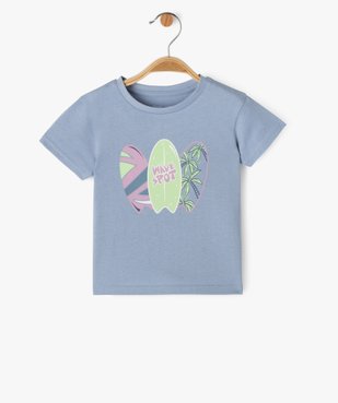 Tee-shirt à manches courtes avec motif surf bébé garçon vue1 - GEMO 4G BEBE - GEMO