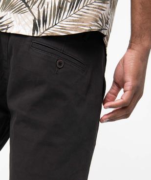 Bermuda homme en toile extensible 5 poches coupe chino vue2 - GEMO (HOMME) - GEMO