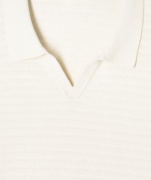 Polo manches courtes en maille fantaisie homme vue2 - GEMO 4G HOMME - GEMO