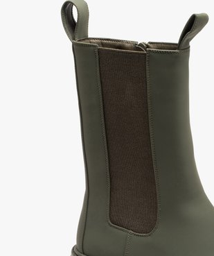 Boots femme Chelsea unies à semelle épaisse et crantée vue6 - GEMO (CASUAL) - GEMO