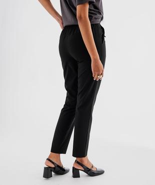 Pantalon droit en maille stretch à fines rayures pailletées femme  vue3 - GEMO(FEMME PAP) - GEMO