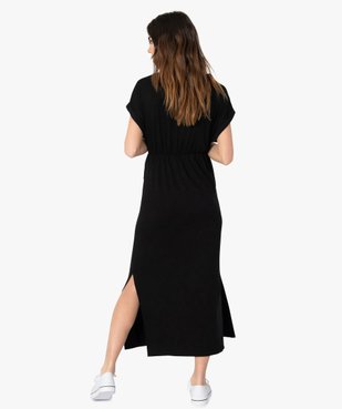 Robe de grossesse longue à manches courtes vue3 - GEMO (MATER) - GEMO