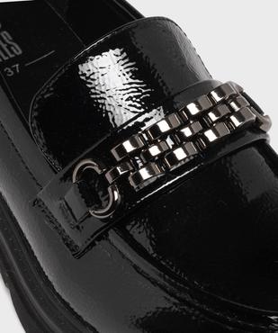 Mocassins chunky vernis à épaisse semelle crantée femme vue6 - 5 MILES - GEMO