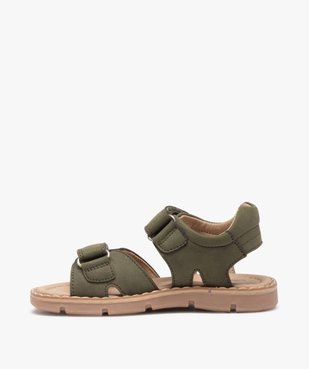 Sandales garçon à brides unies fermeture scratch sport chic vue3 - GEMO (ENFANT) - GEMO