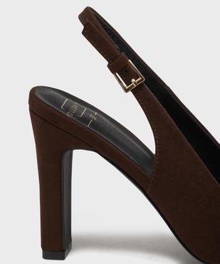 Escarpins slingback à talon haut et bout pointu femme - Follow Me vue6 - FOLLOW ME - GEMO