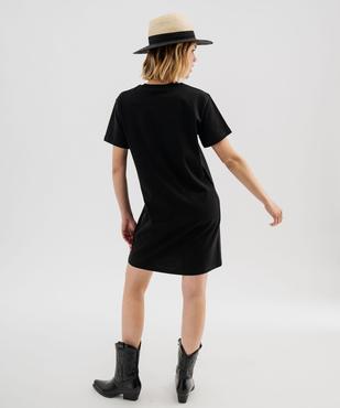 Robe tee-shirt à manches courtes unie femme vue3 - GEMO(FEMME PAP) - GEMO