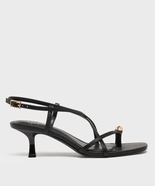 Sandales à talon fin multibrides avec bijou de pied femme vue1 - FOLLOW ME - GEMO