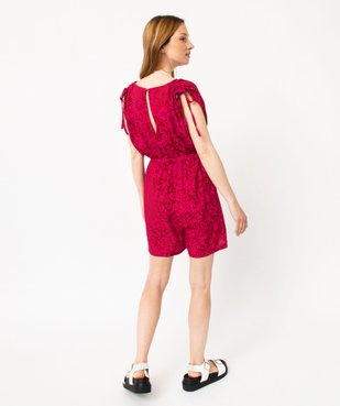 Combishort imprimé avec col V femme vue3 - GEMO(FEMME PAP) - GEMO