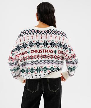 Pull Noël col rond femme vue4 - GEMO(FEMME PAP) - GEMO